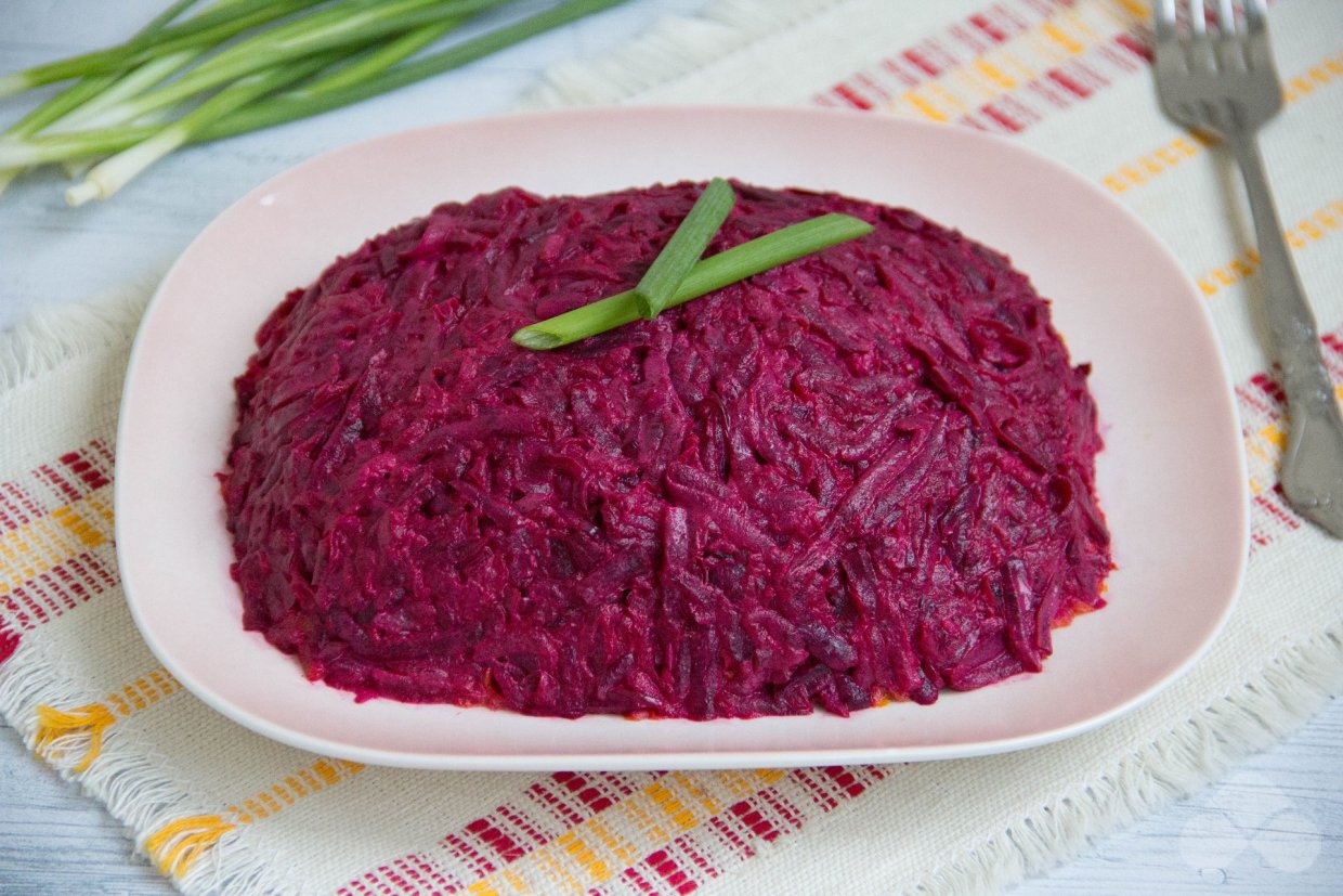 Постная селедка под шубой