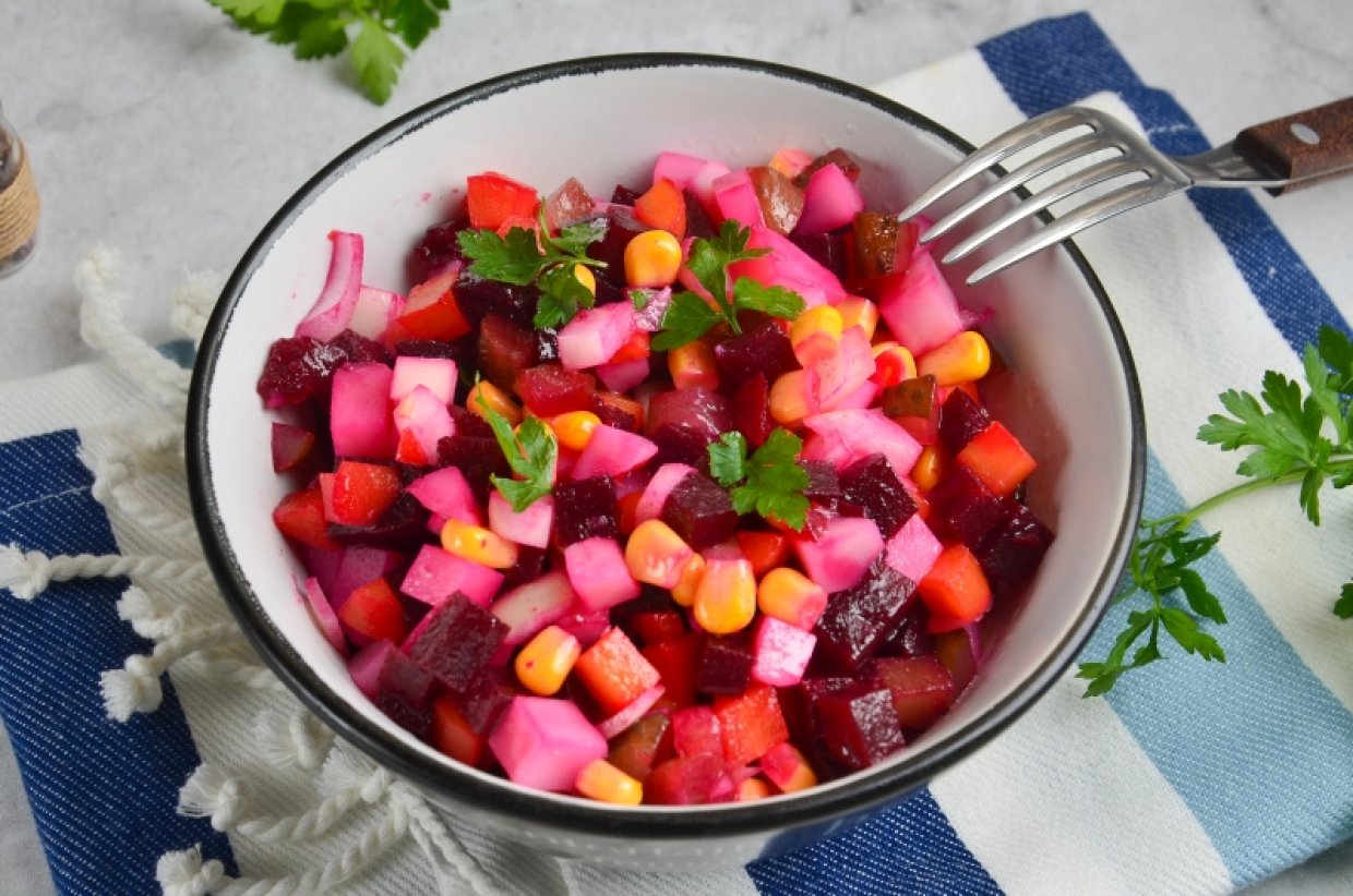 Винегрет с кукурузой Винегрет с кукурузой