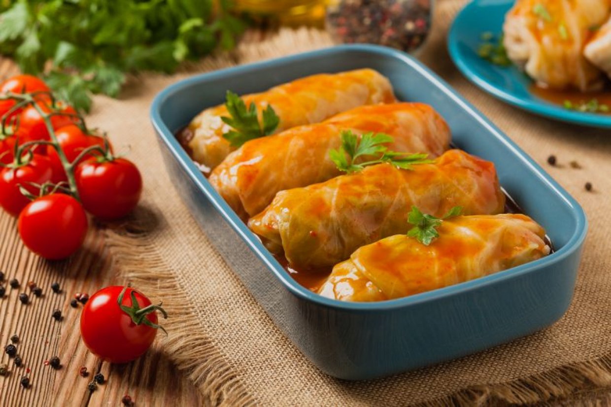 Диетические голубцы с рисом и грибами Диетические голубцы с рисом и грибами