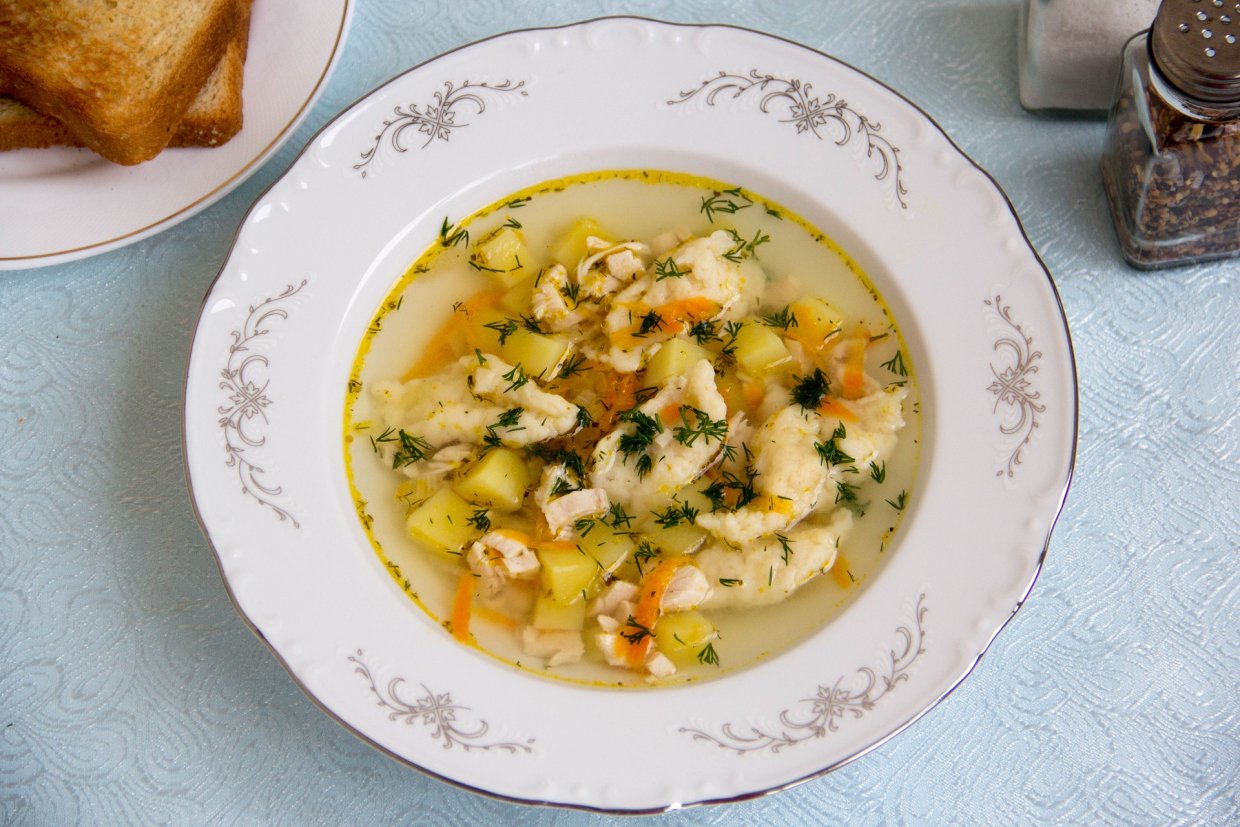 Куриный суп с клецками Куриный суп с клецками