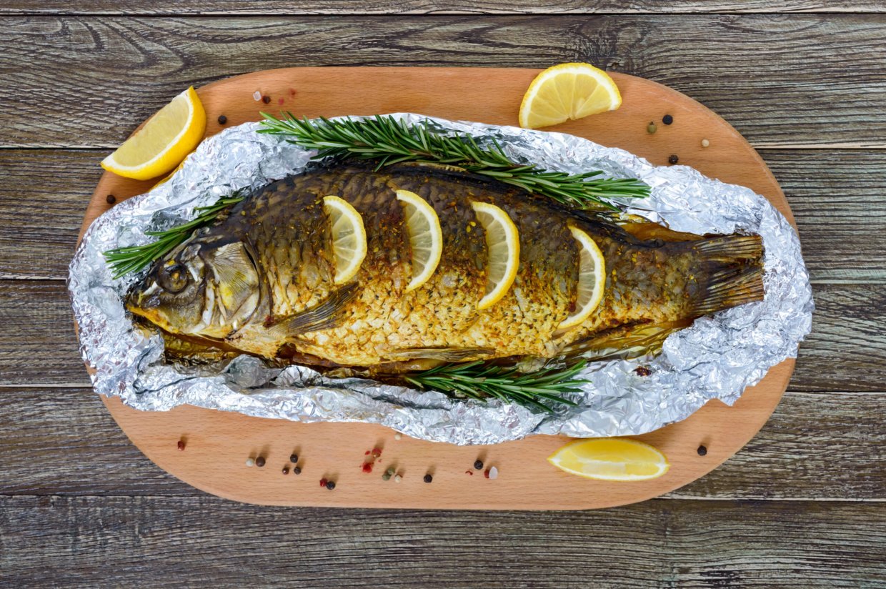 Карп с лимоном в духовке Карп с лимоном в духовке