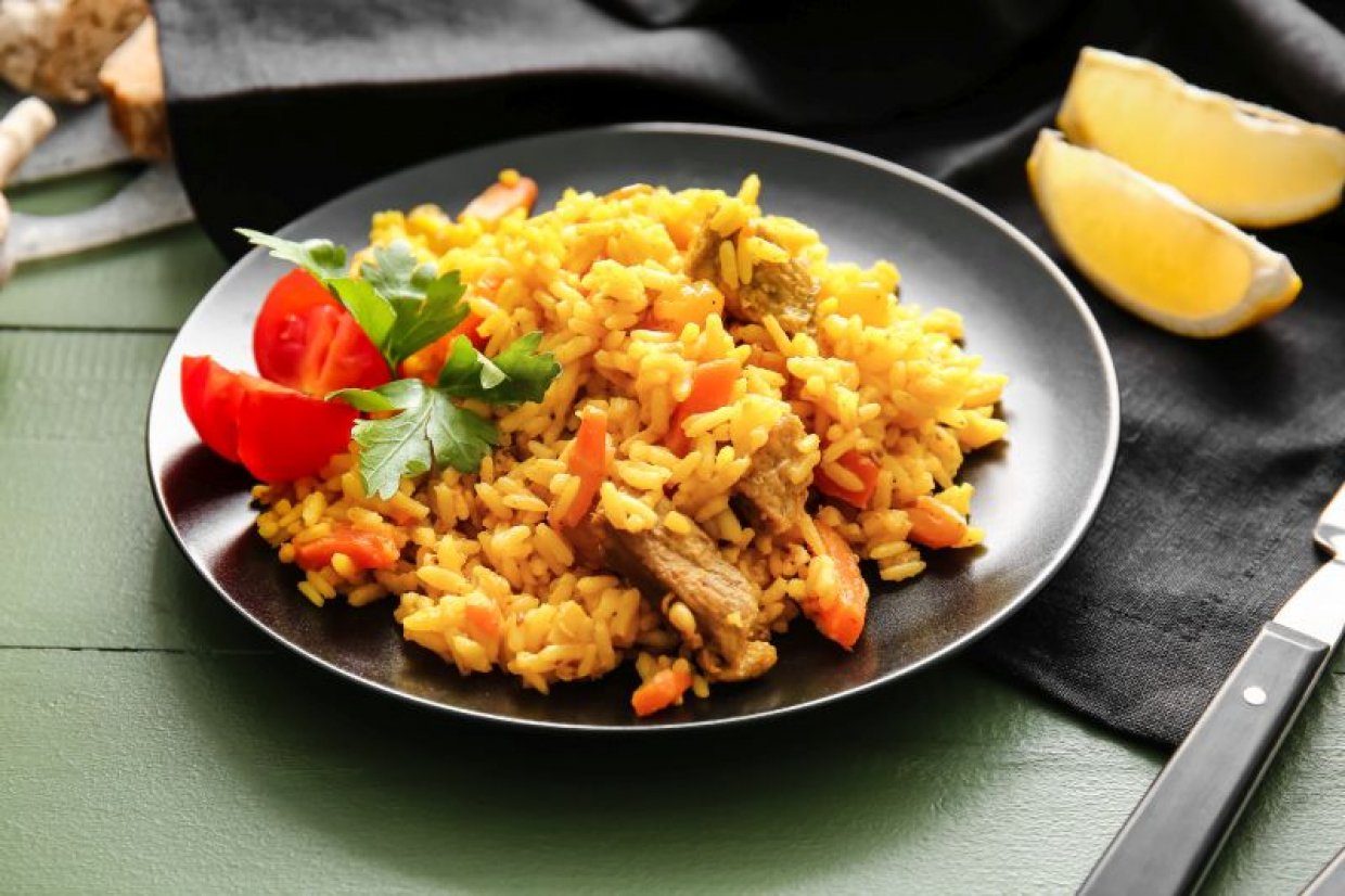 Плов со свининой и куркумой Плов со свининой и куркумой