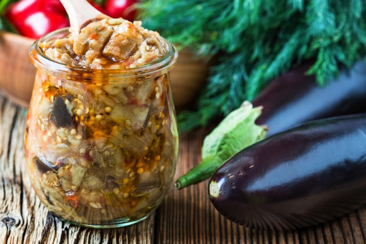 Консервированные баклажаны кусочками Консервированные баклажаны кусочками
