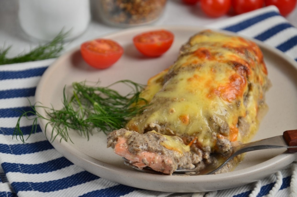 Семга с грибами и сливками в духовке Семга с грибами и сливками в духовке