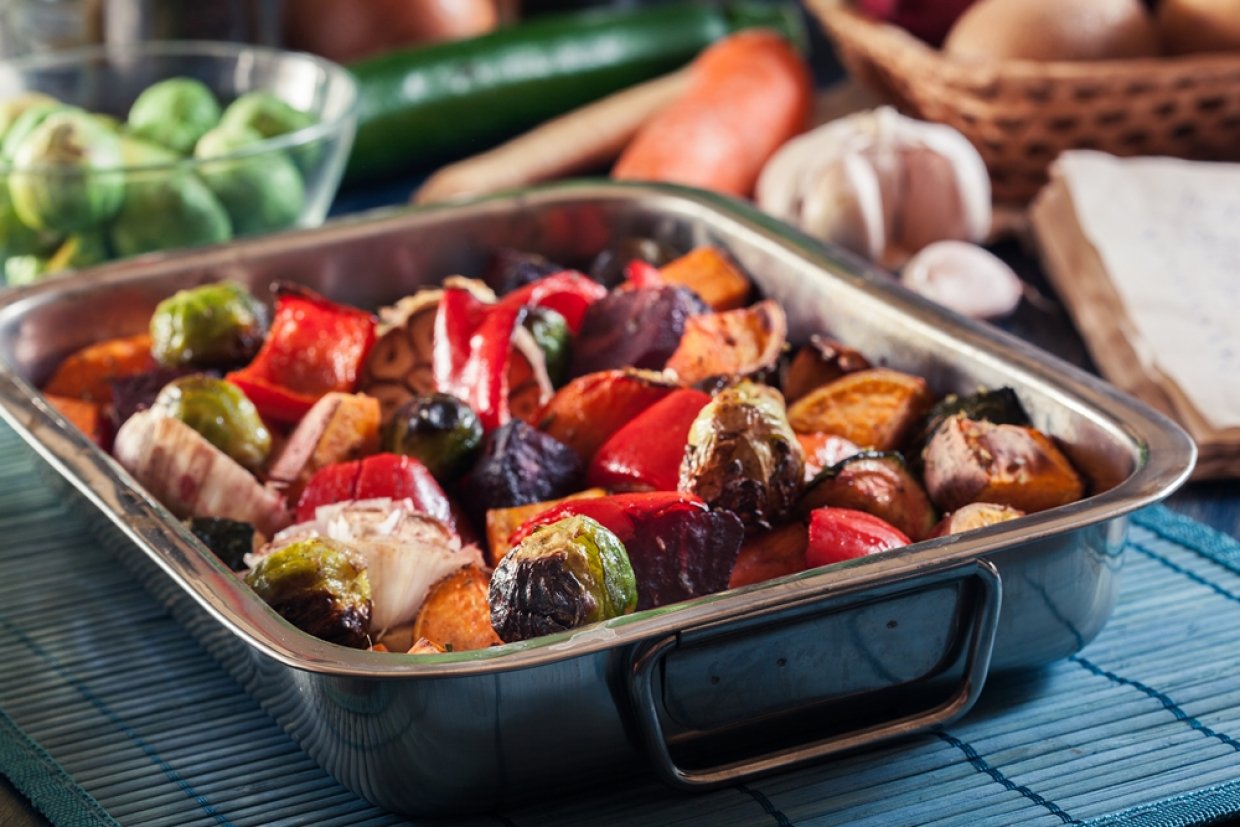 Запеченная тыква с овощами Запеченная тыква с овощами