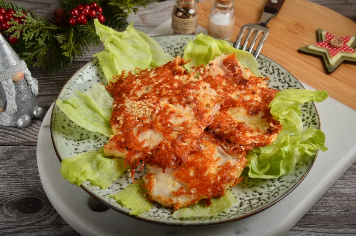 Куриные отбивные с сыром и кунжутом Куриные отбивные с сыром и кунжутом