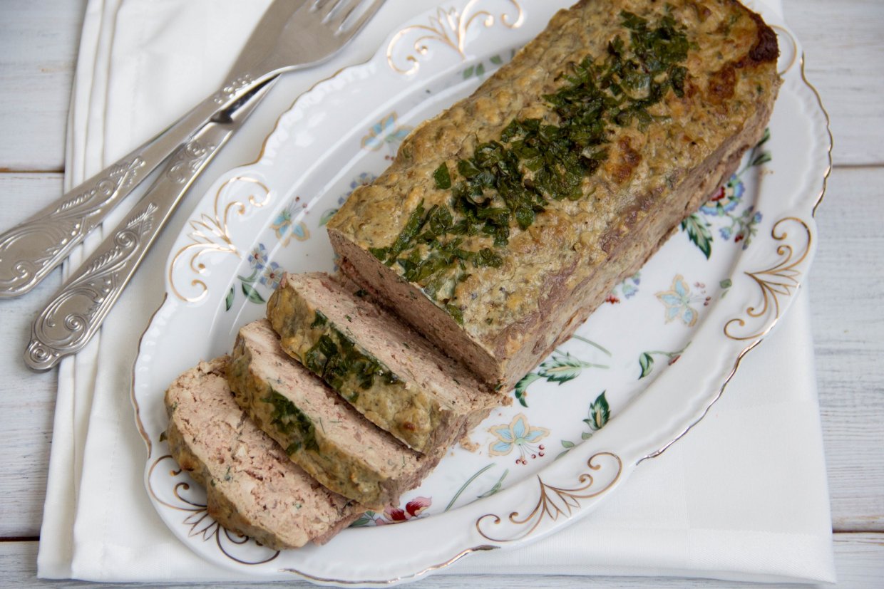 Запеченный куриный паштет с кинзой Запеченный куриный паштет с кинзой