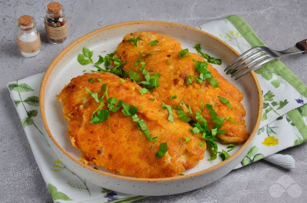 Куриные отбивные в кляре из майонеза