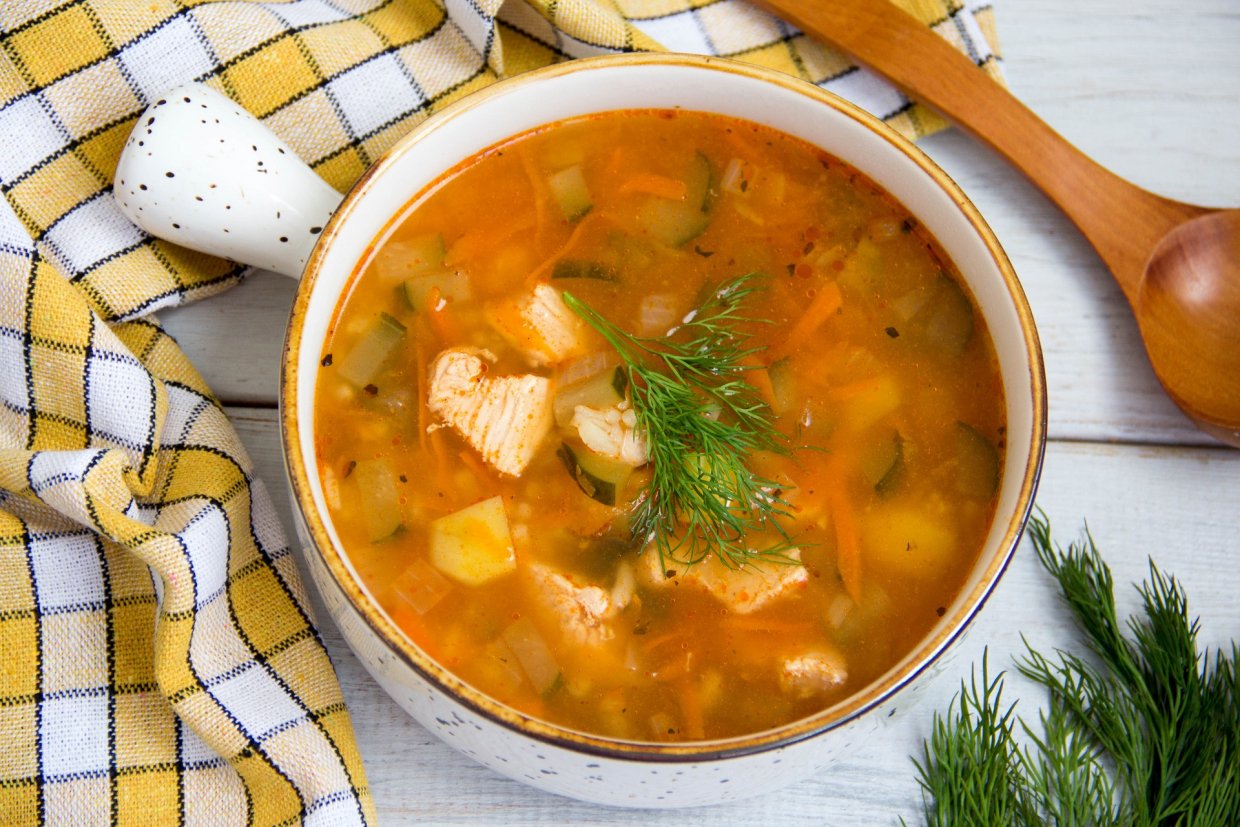 Рассольник с индейкой и рисом Рассольник с индейкой и рисом