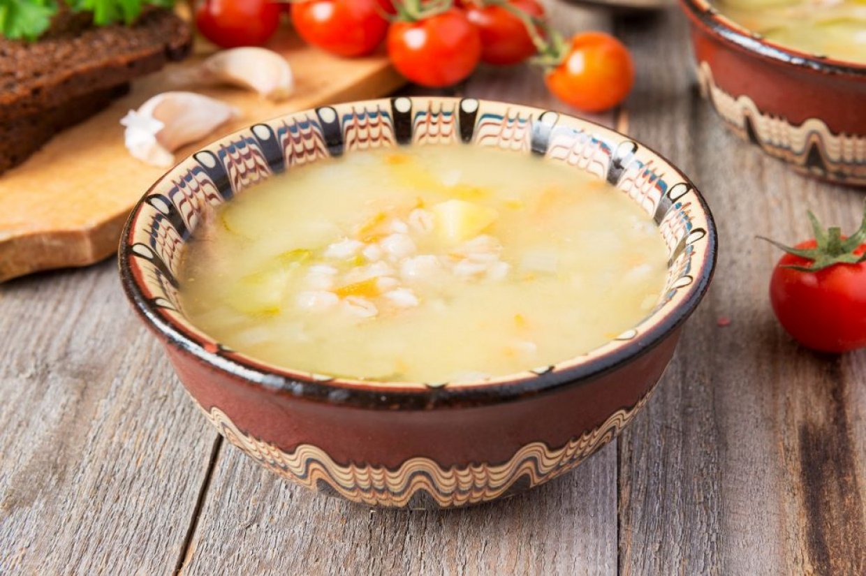 Рассольник с перловкой и плавленым сыром Рассольник с перловкой и плавленым сыром
