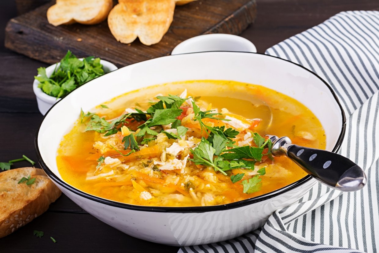 Куриный суп с чечевицей Куриный суп с чечевицей