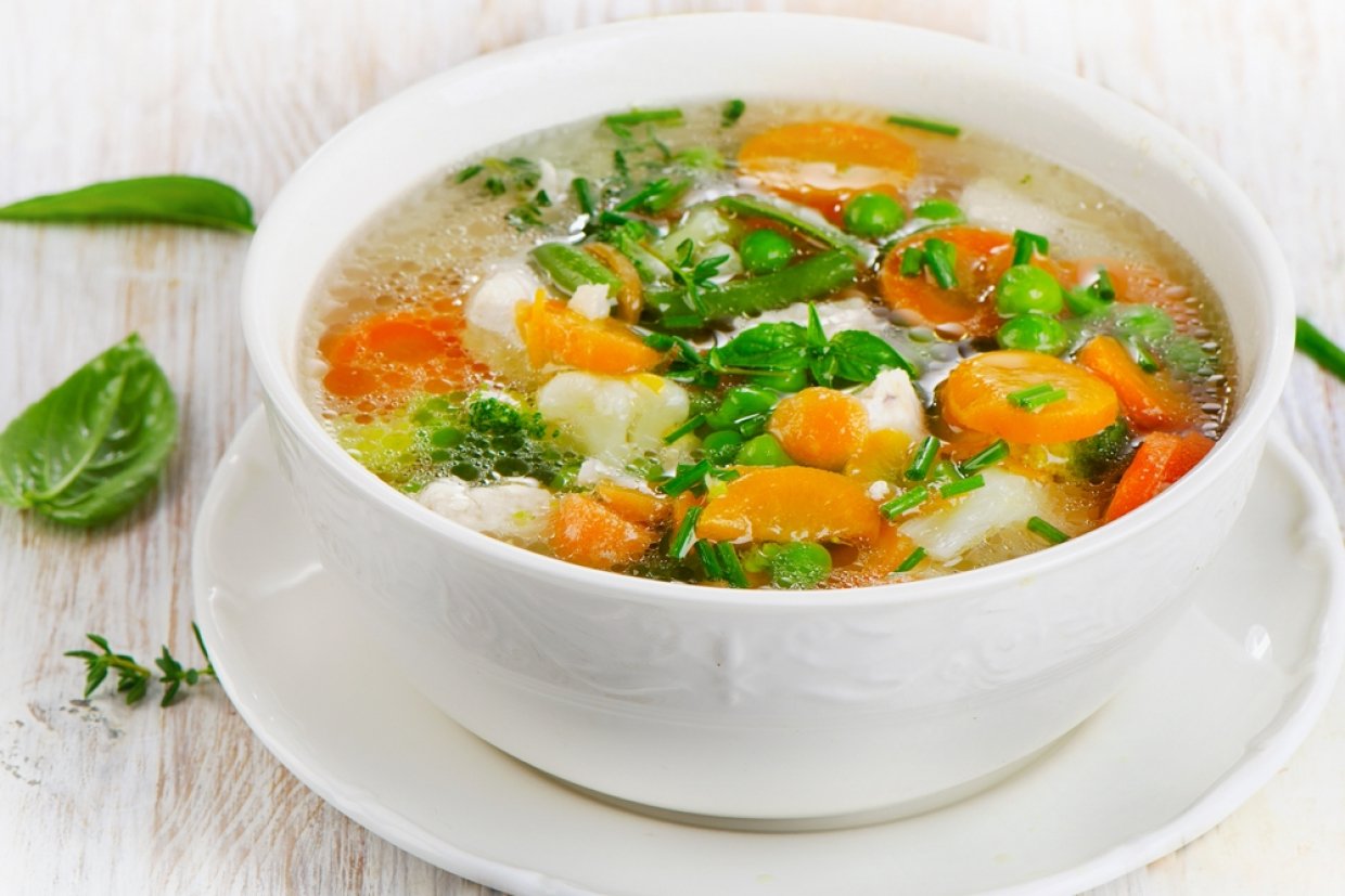 Куриный суп с зеленым горошком Куриный суп с зеленым горошком