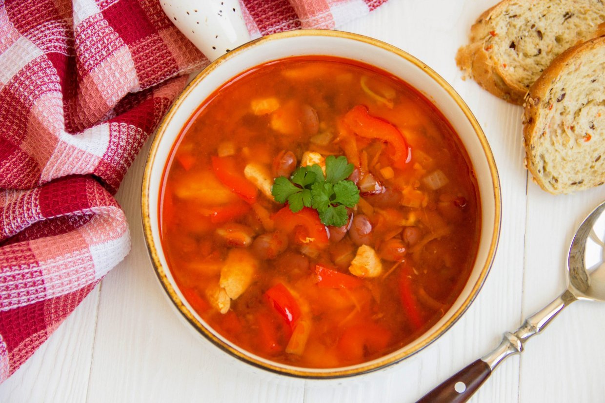 Томатный куриный суп Томатный куриный суп