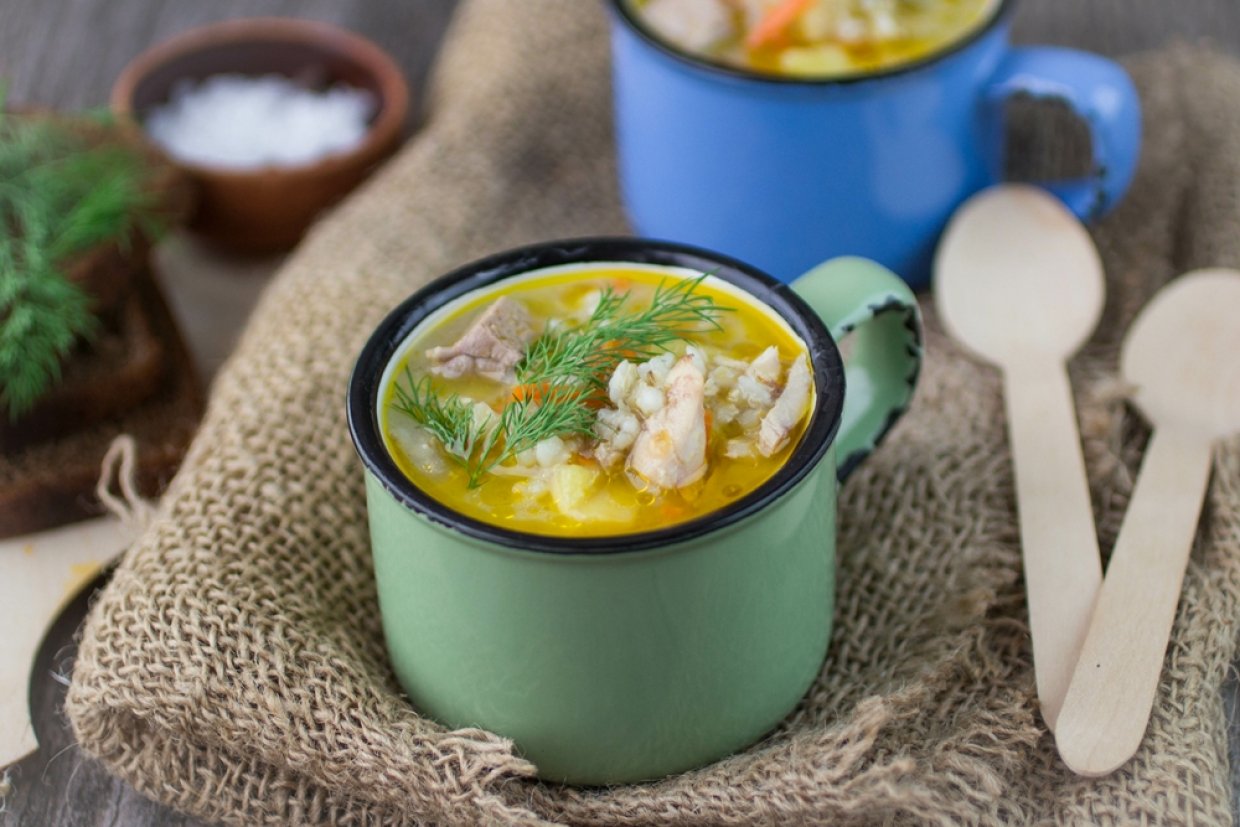 Куриный суп с перловкой Куриный суп с перловкой