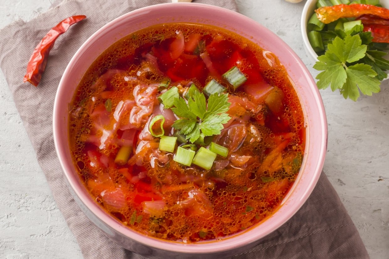Борщ со стручковой фасолью Борщ со стручковой фасолью