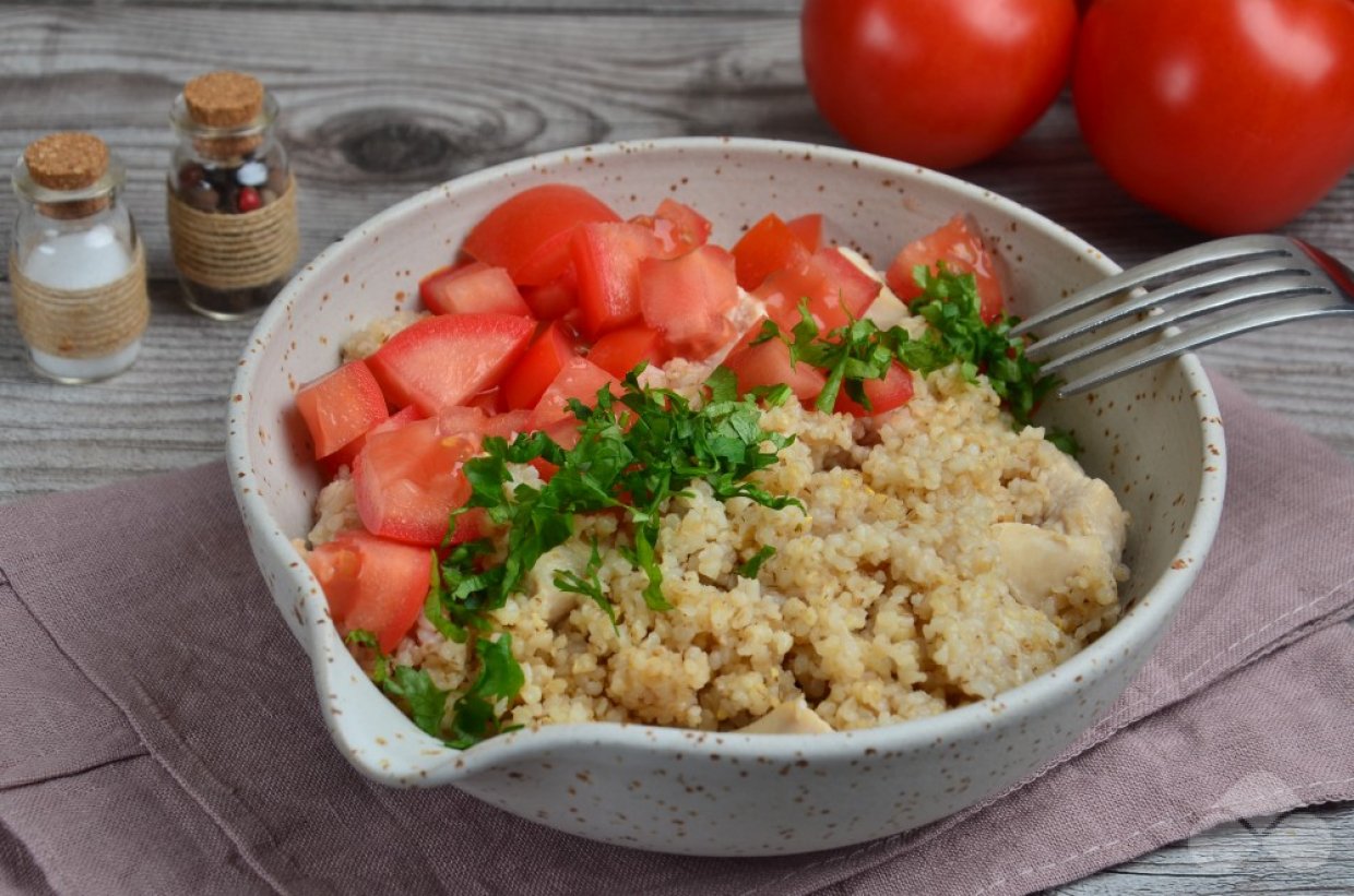 Ячневая каша с курицей в мультиварке