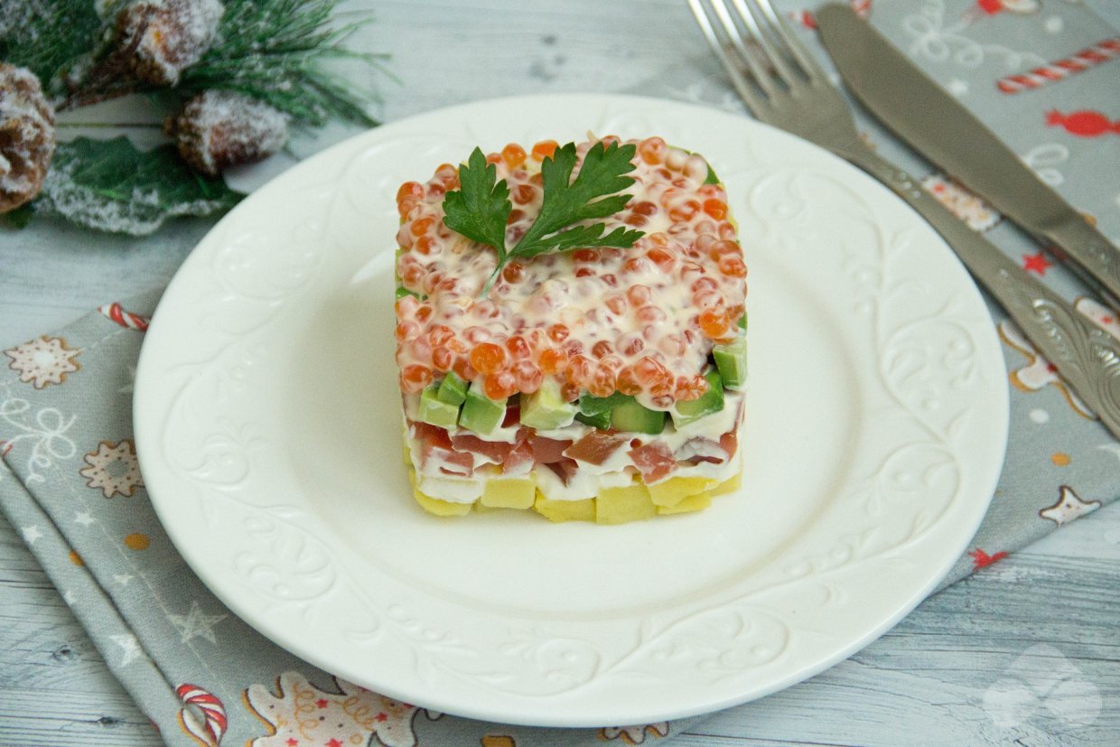 Слоеный салат «Королевский»