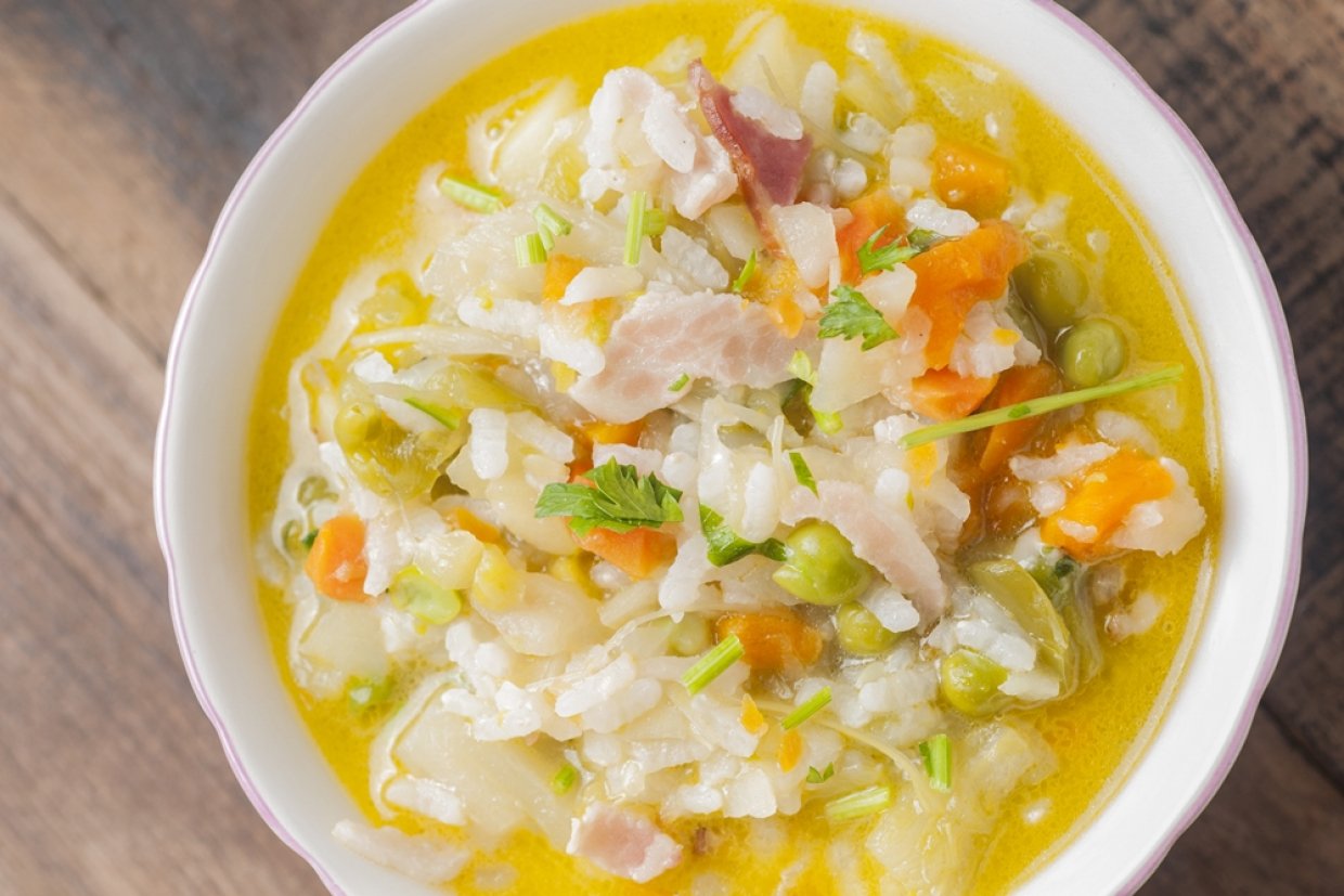 Овощной суп с рисом и куркумой Овощной суп с рисом и куркумой
