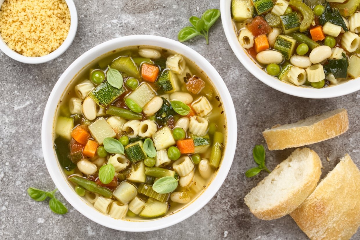 Овощной суп с макаронами Овощной суп с макаронами