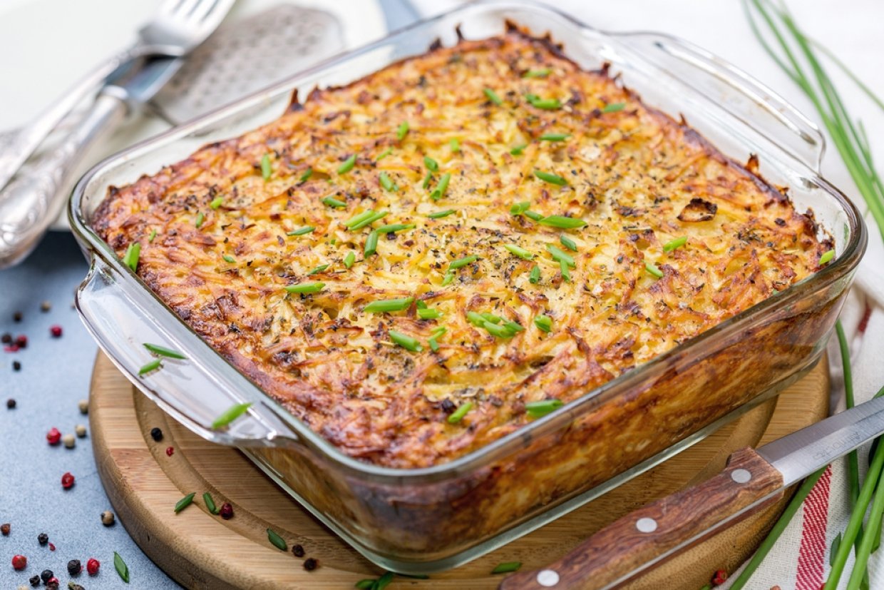 Кугель с зеленью и сыром Кугель с зеленью и сыром