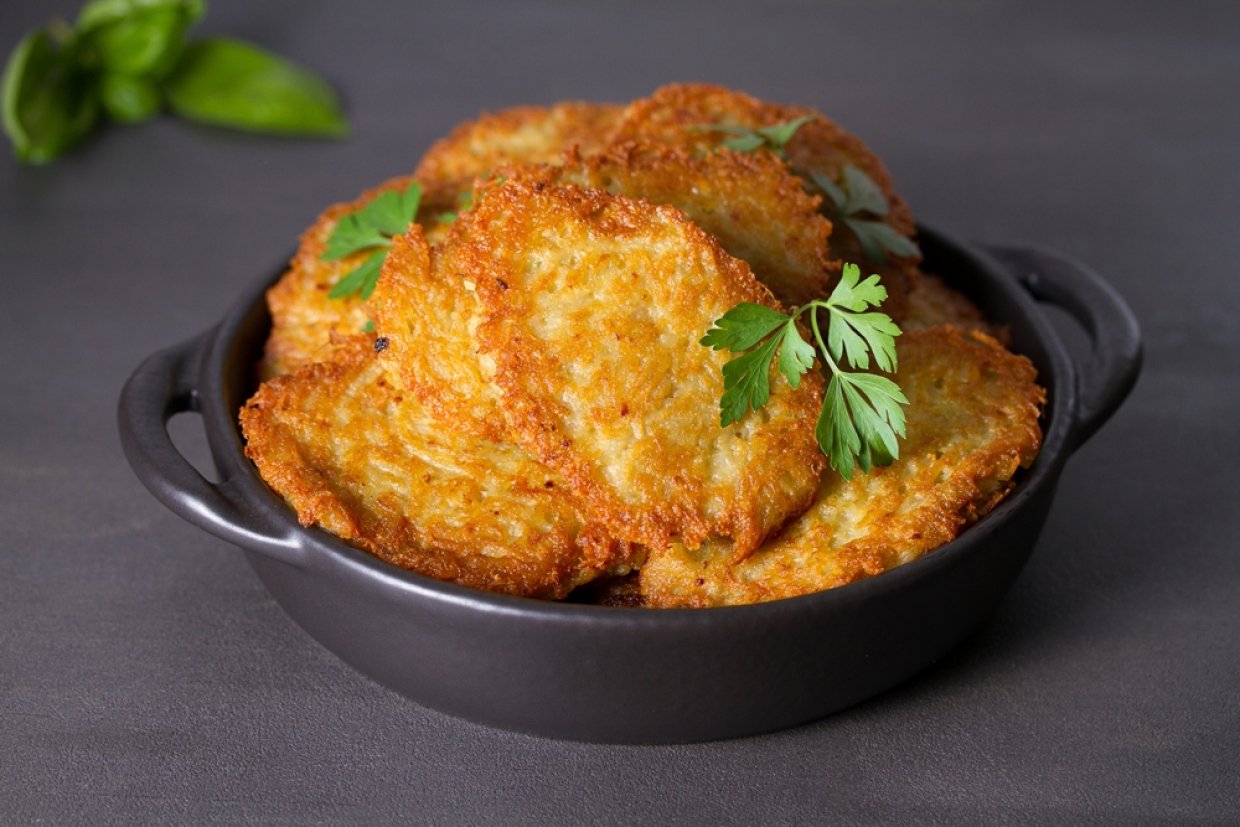 Картофельные драники с грибами Картофельные драники с грибами