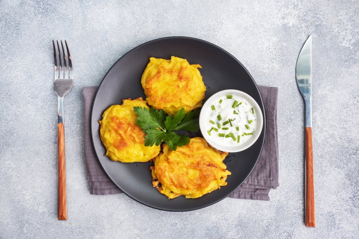 Драники с яйцами Драники с яйцами