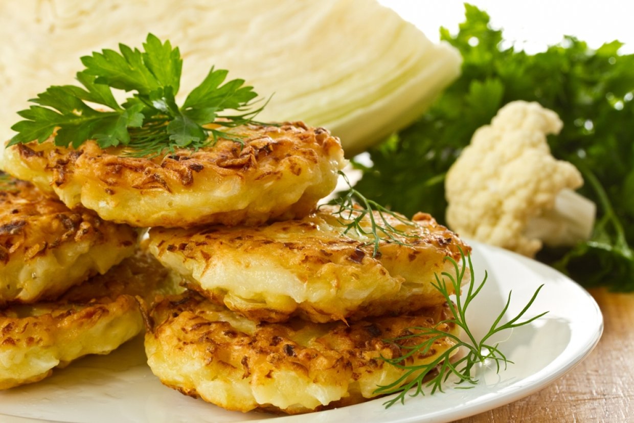 Драники с белокочанной и цветной капустой Драники с белокочанной и цветной капустой