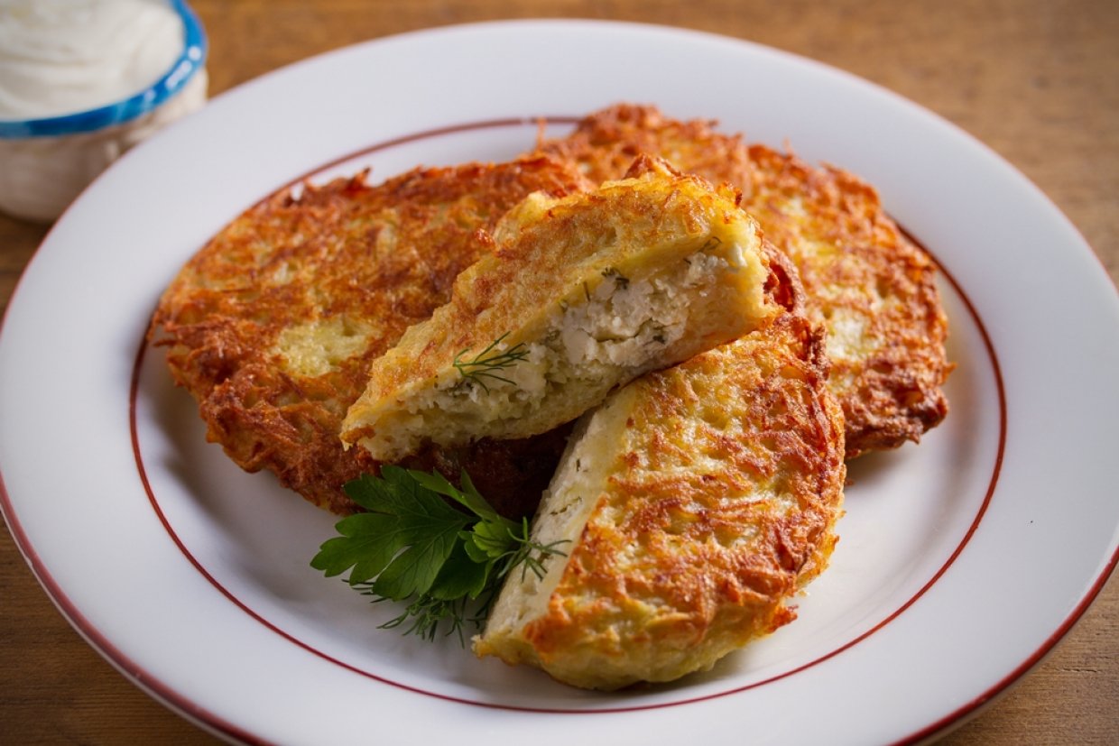 Драники с курицей и творогом Драники с курицей и творогом
