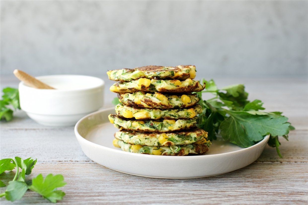 Драники из цукини с кукурузой