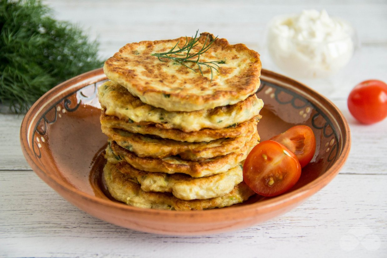 Кабачковые оладьи на майонезе