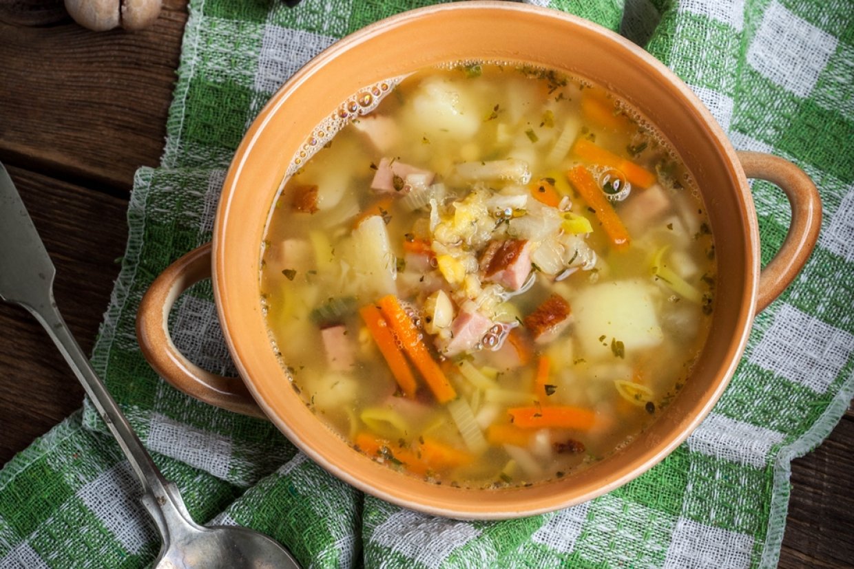 Гороховый суп с овощами Гороховый суп с овощами