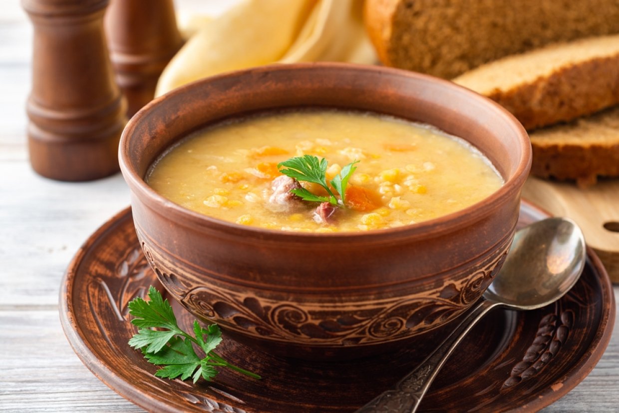 Гороховый суп с кукурузой Гороховый суп с кукурузой
