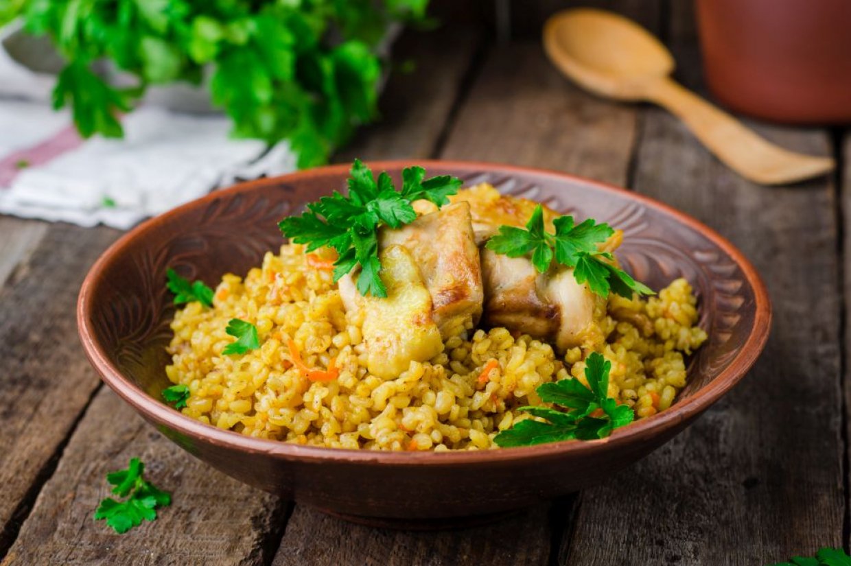 Плов из курицы и булгура Плов из курицы и булгура