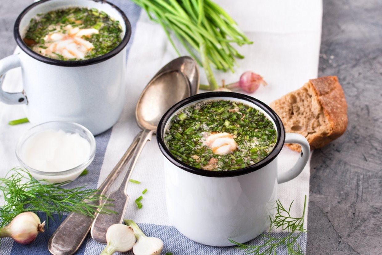 Окрошка с килькой Окрошка с килькой