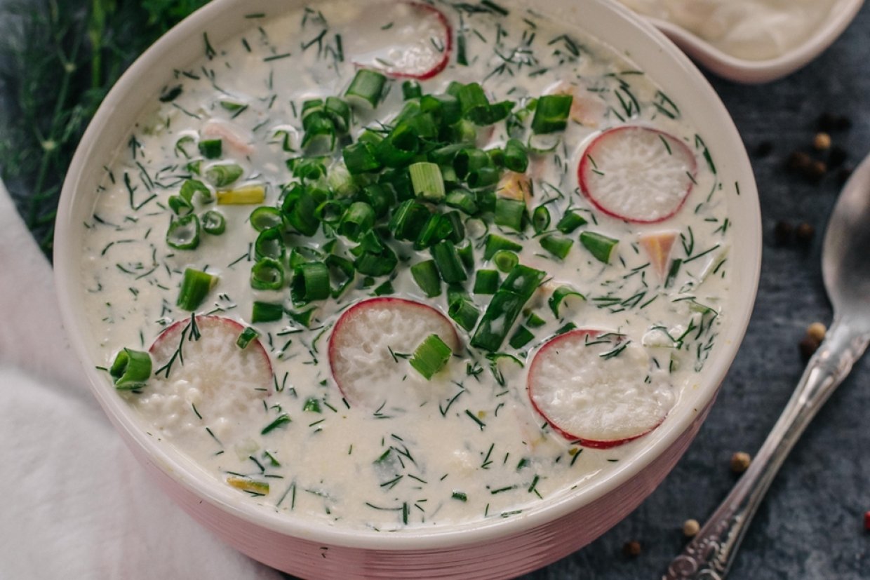 Окрошка с куриным филе Окрошка с куриным филе