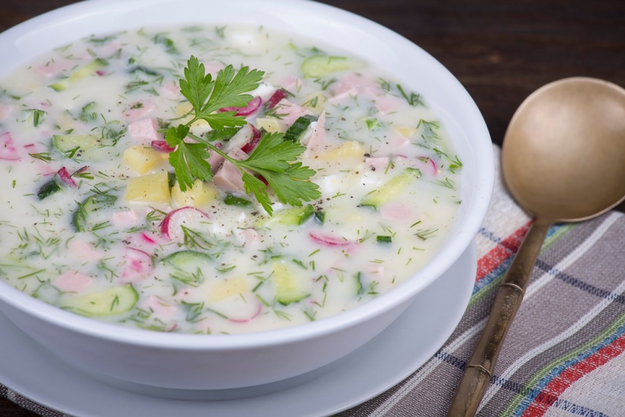 Окрошка с оливками Окрошка с оливками