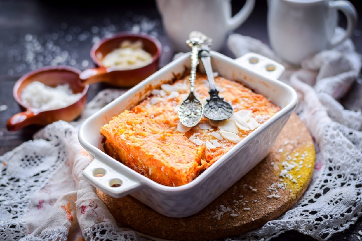 Творожная запеканка с морковью и рисом Творожная запеканка с морковью и рисом
