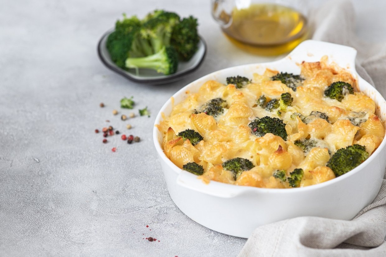 Творожная запеканка с макаронами и брокколи Творожная запеканка с макаронами и брокколи