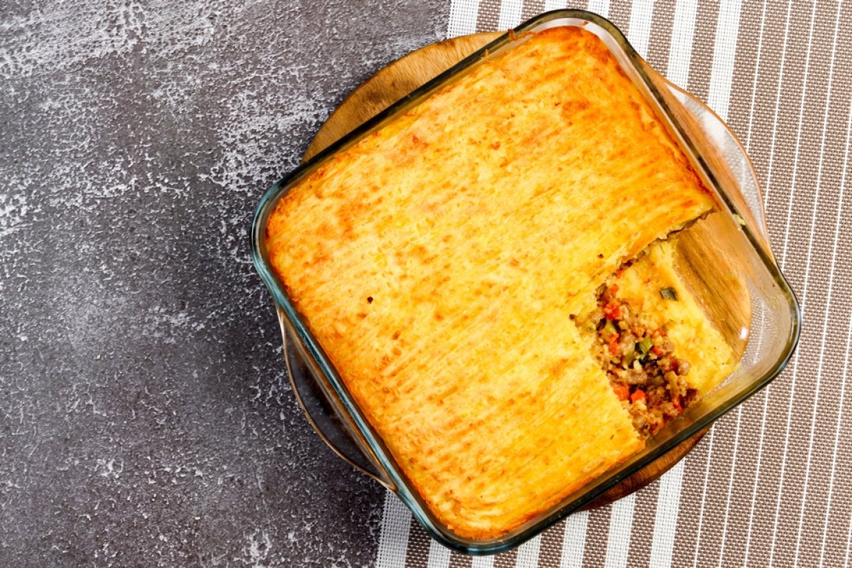 Картофельная запеканка с овощами и фаршем в духовке Картофельная запеканка с овощами и фаршем в духовке