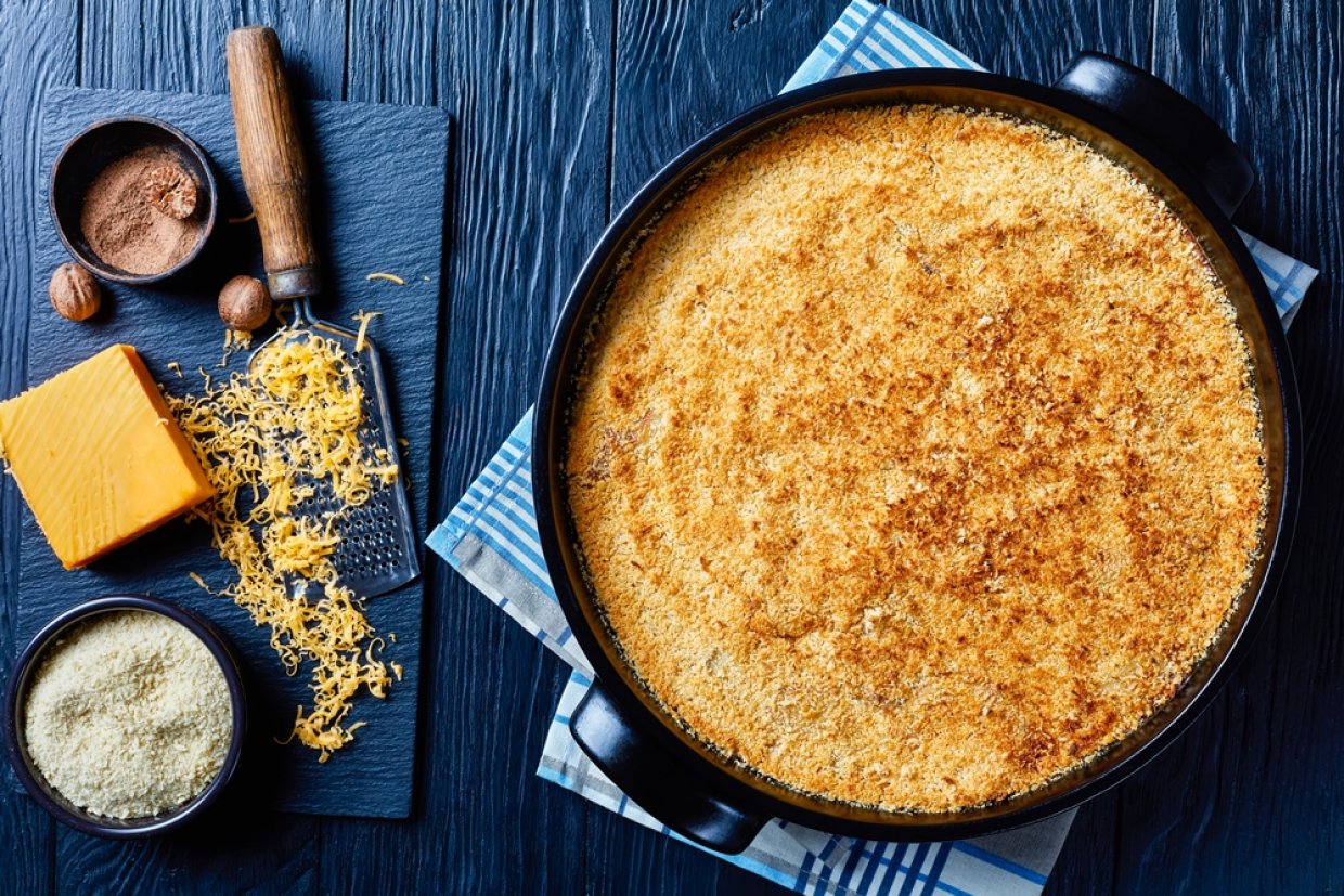Картофельная запеканка с овощами и пармезаном Картофельная запеканка с овощами и пармезаном