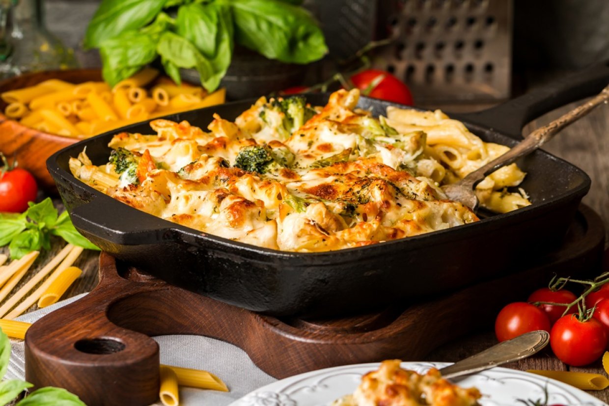Запеканка из цветной капусты с макаронами Запеканка из цветной капусты с макаронами