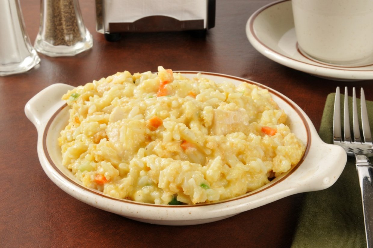 Рисовая запеканка с курицей и сливками в мультиварке Рисовая запеканка с курицей и сливками в мультиварке