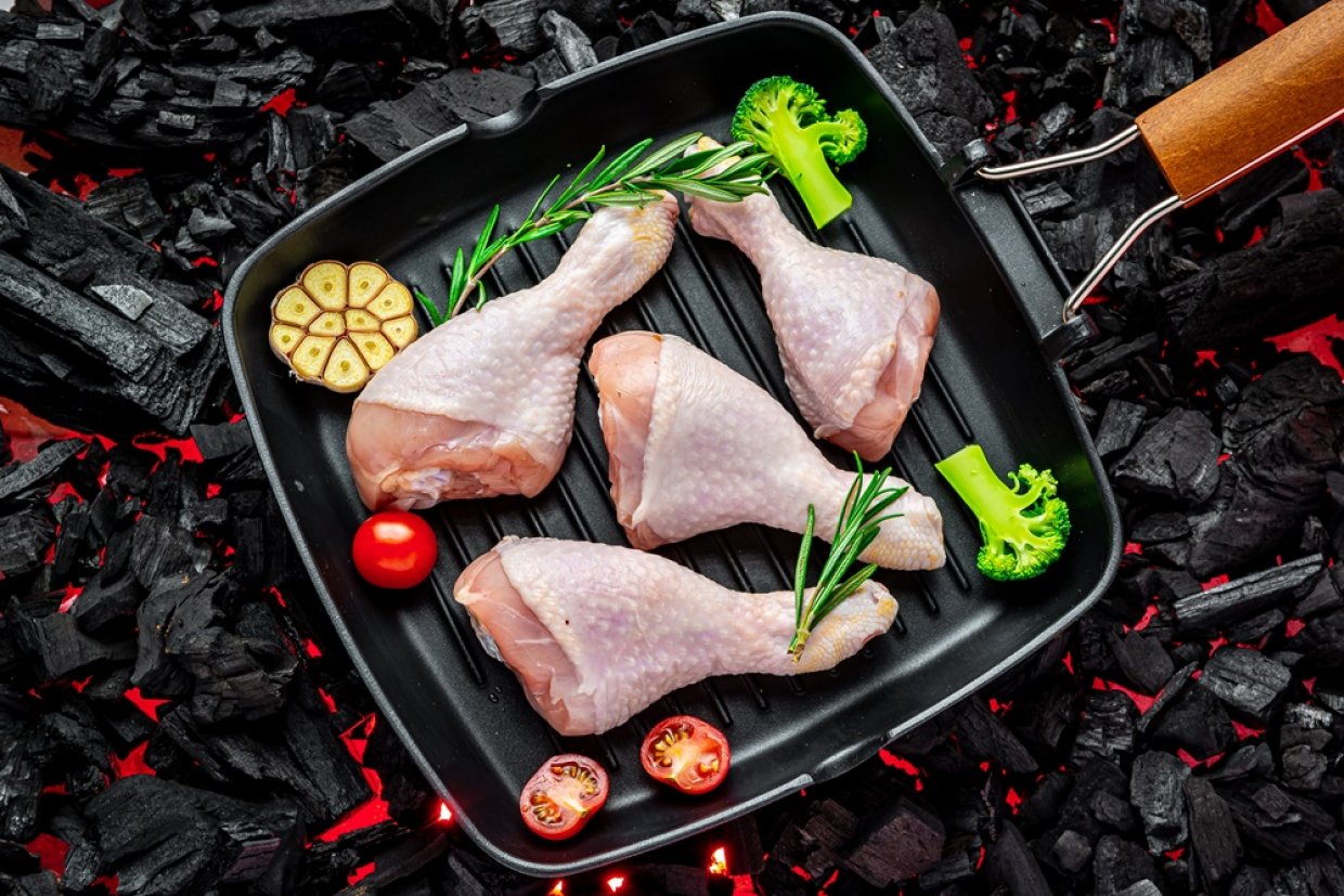 Куриные ножки на сковороде гриль Куриные ножки на сковороде гриль