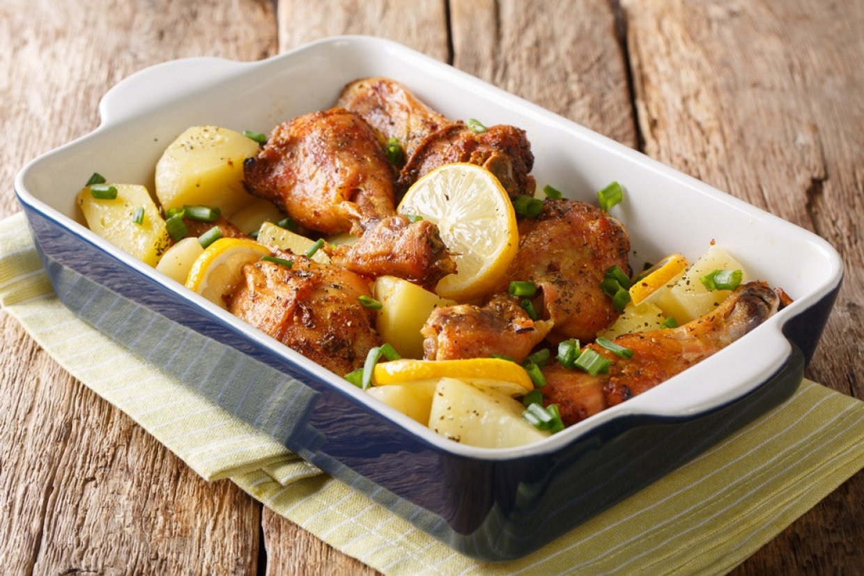 Куриные ножки с картошкой и лимоном в духовке Куриные ножки с картошкой и лимоном в духовке