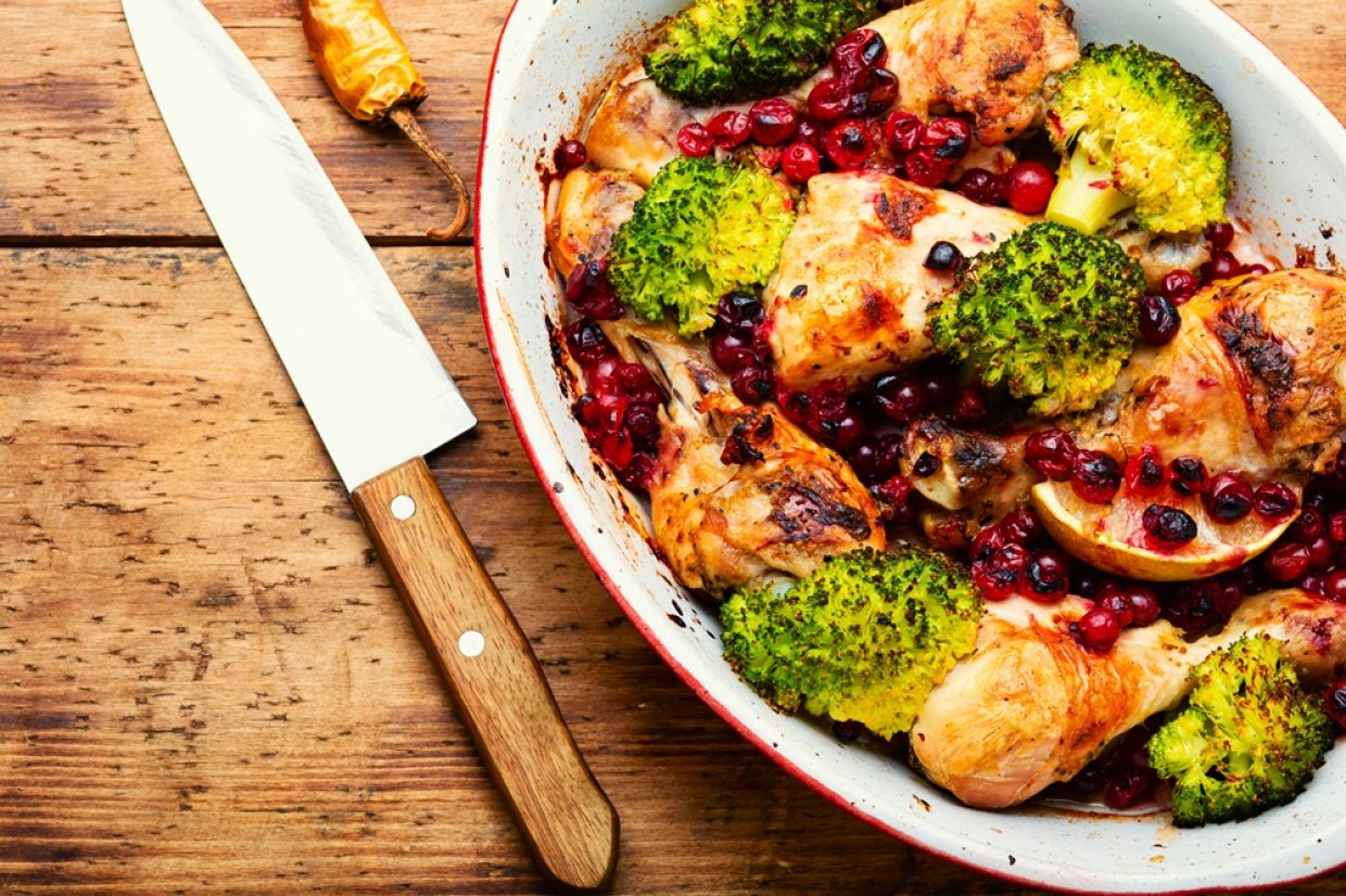 Куриные ножки с брокколи в духовке Куриные ножки с брокколи в духовке