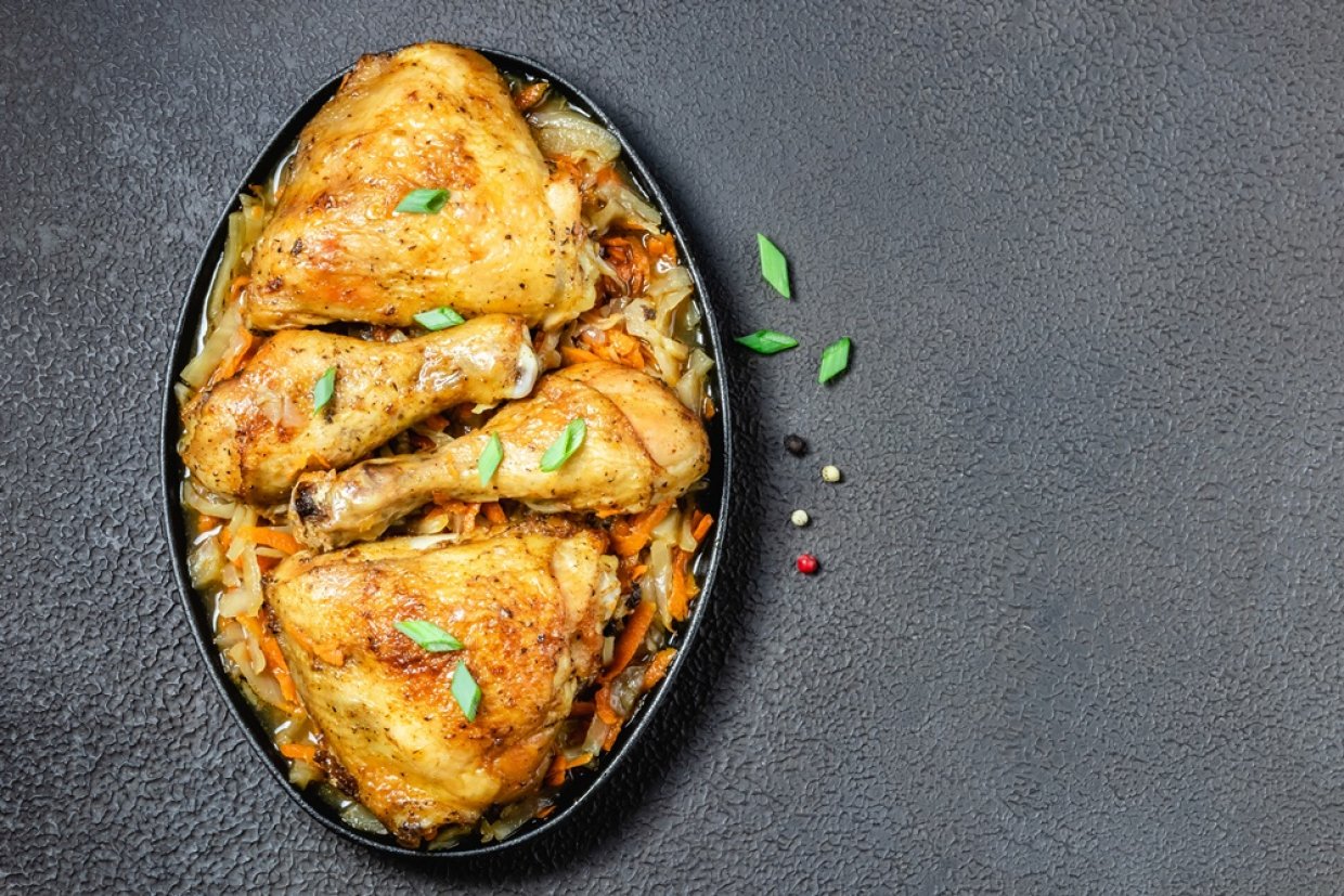 Куриные ножки с капустой Куриные ножки с капустой