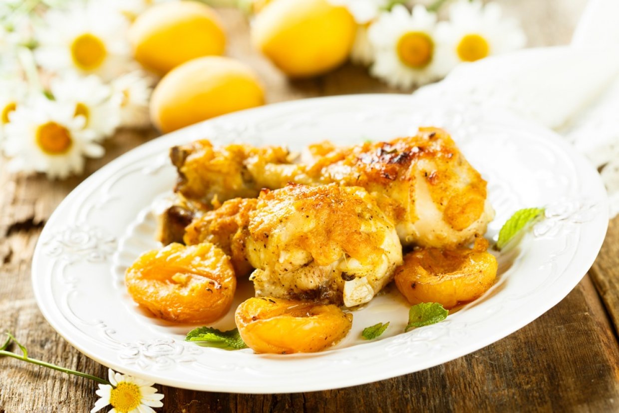 Куриные ножки с абрикосами в духовке Куриные ножки с абрикосами в духовке