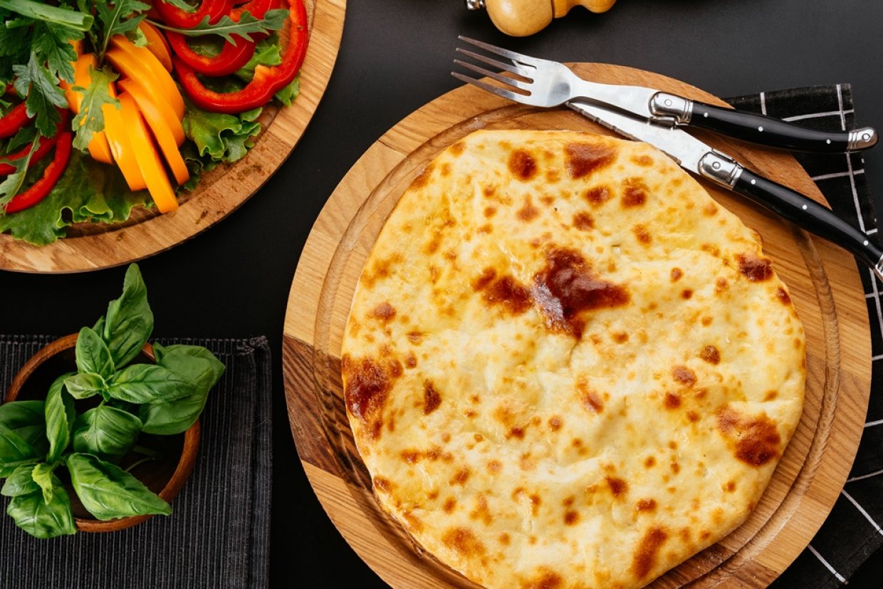 Хачапури из лаваша с мясом и овощами Хачапури из лаваша с мясом и овощами