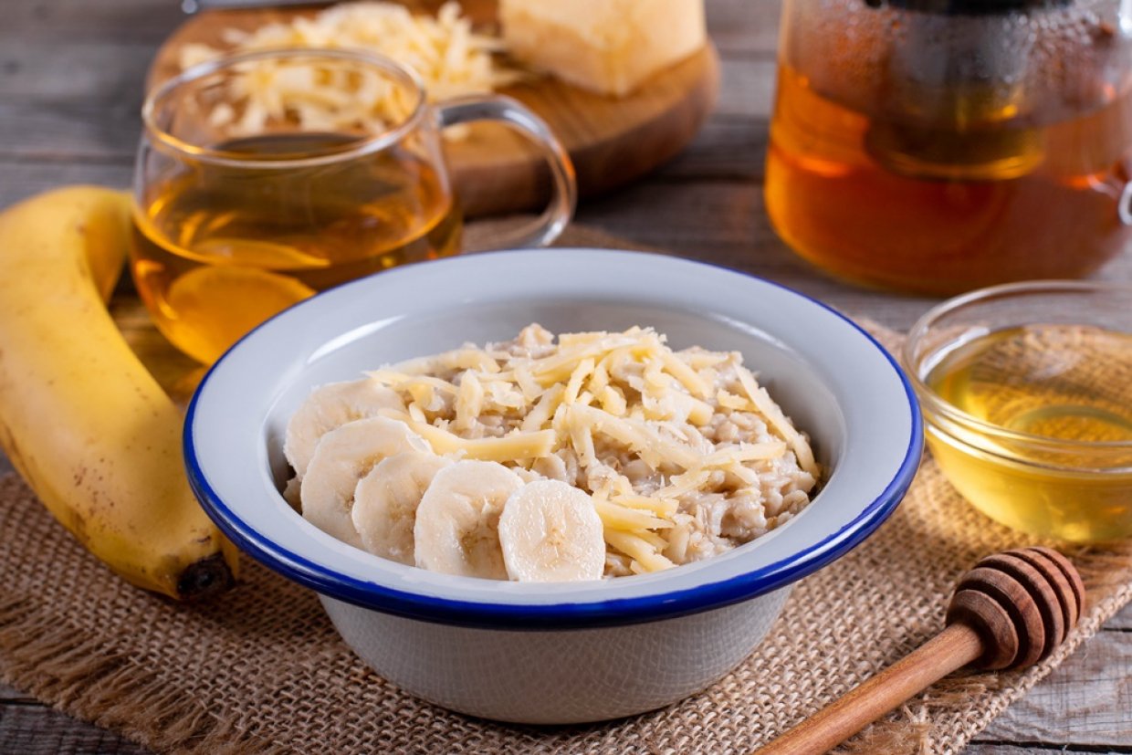Овсяная каша с сыром Овсяная каша с сыром