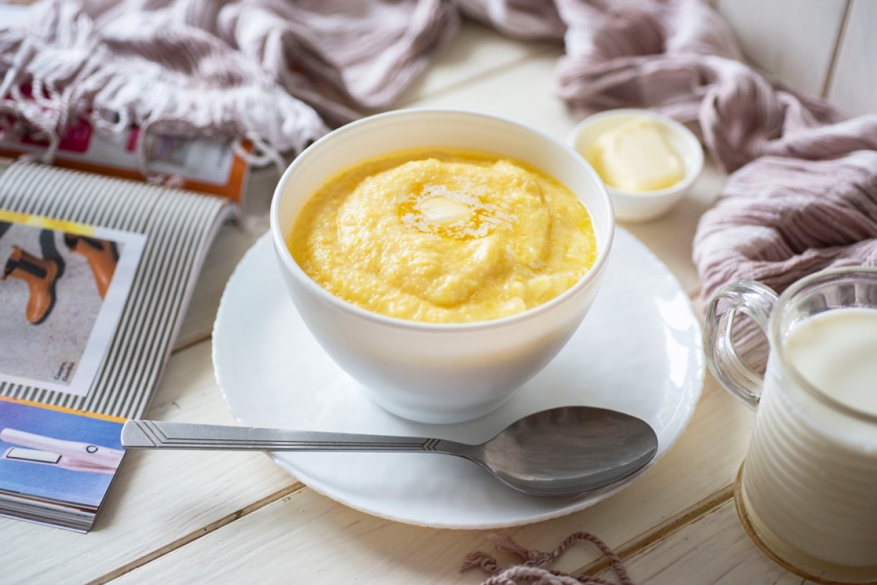 Кукурузная каша на молоке в микроволновке Кукурузная каша на молоке в микроволновке